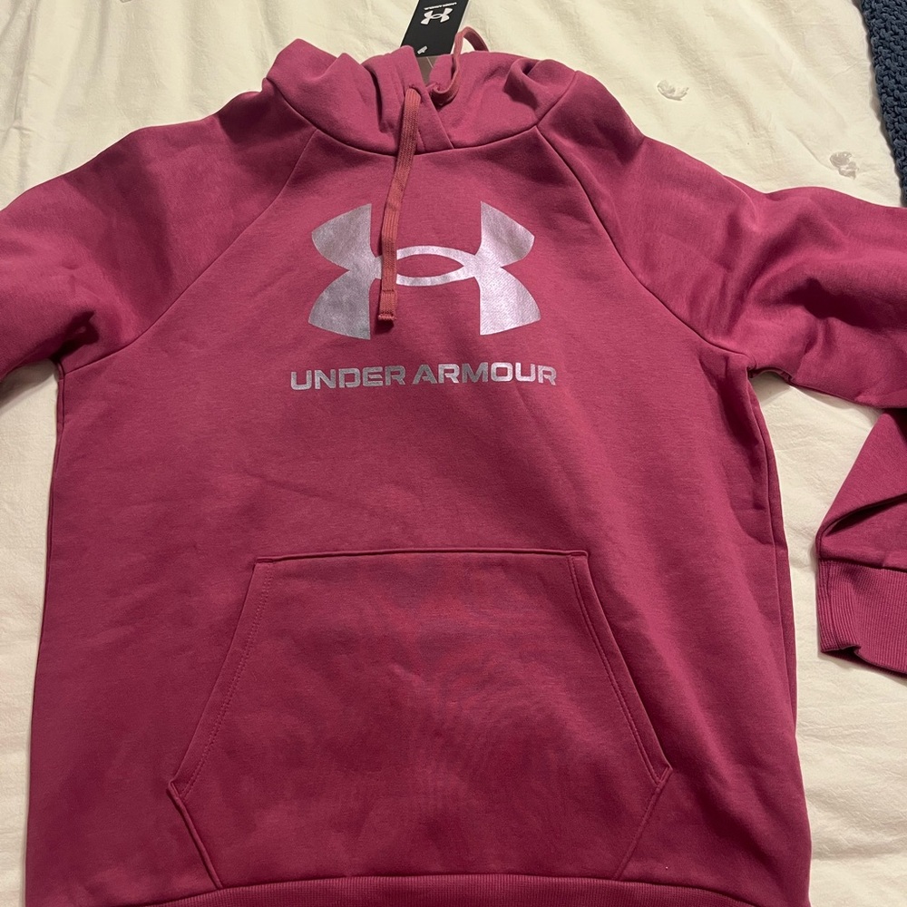 Under Armour Rose Hoodie with Silver Logo